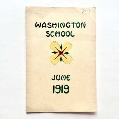 Program graduation commencement Washington School, June 1919
