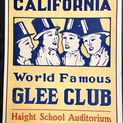 Poster announcing a UC Glee Club performance at Haigh School, 1916
