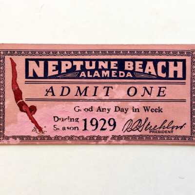 Neptune Beach ticket for 1929