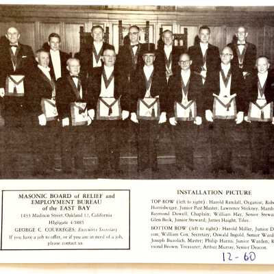 Program theater production 'Kind Sir', Oak Grove Masonic Lodge, 1961