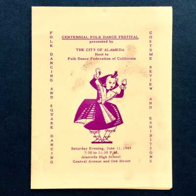 Program for 'Centennial Fall Dance Festival' at Alameda High School, 1949