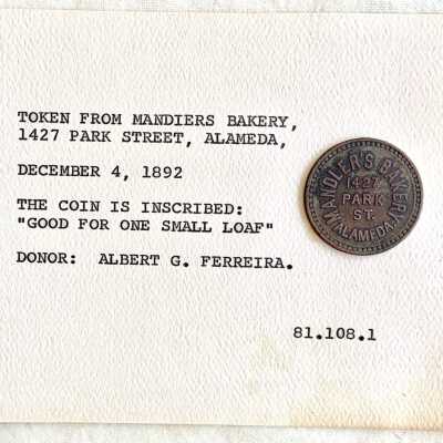 Mandler's Bakery token, 1892