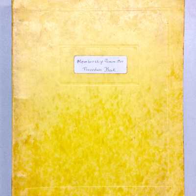 Binder of the membership committee of the Adelphian Club, c. 1950s