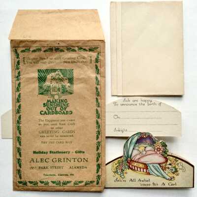 Advertising envelope for Alec Grinton Stationery and Gifts, 1930