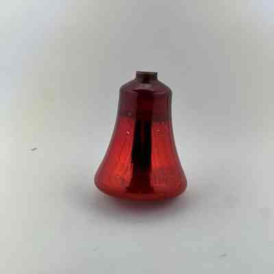 Red Bell Shaped Glass Ornament, c. 1980s