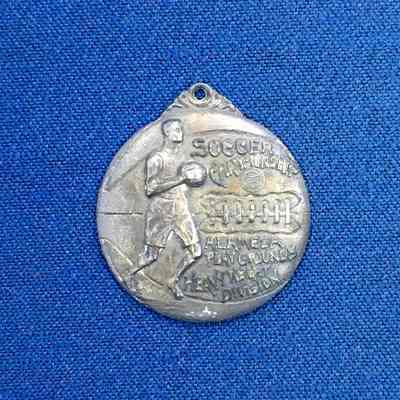 Silver Soccer Championship Medal of Herman J. Kihn, 1914-1915