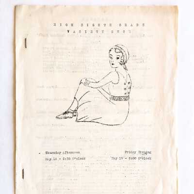 Program for Lincoln School High Eight Grade variety show, early 1930s