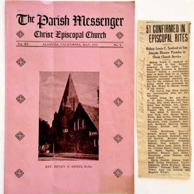 Booklet and Clipping Confirmation new members Christ Episcopal Church, 1933