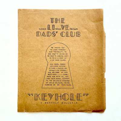 Lincoln-Versailles Dad's Club Keyhole Bulletin, Ca. 1940s