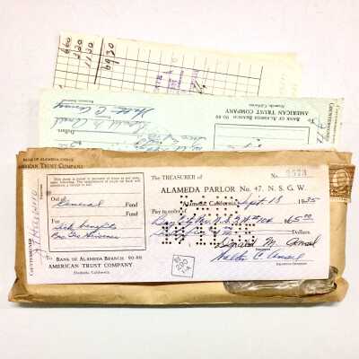 Cancelled Checks, Native Sons of the Golden West, Parlor No. 47, 1935-1936