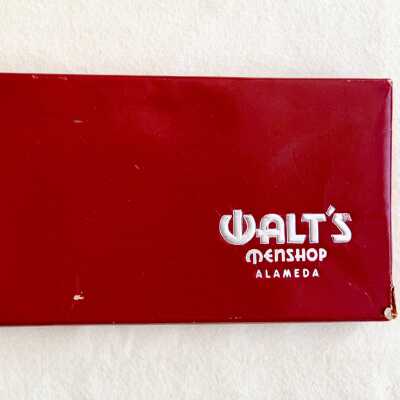 Box from Walt's Mens' shop, c. 1970