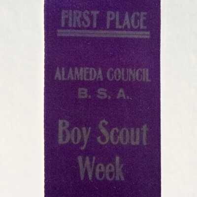 Boy Scouts First Place ribbons of Dick Bartell, 1920