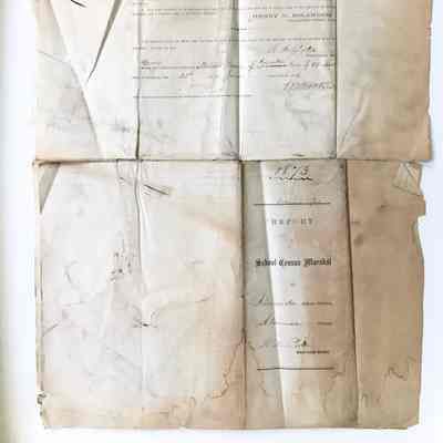 Schools Census Marshal's Report, 1873