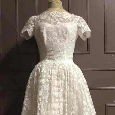 Off-White Wedding Dress of Carolyn Storm nèe Segerquist, 1959