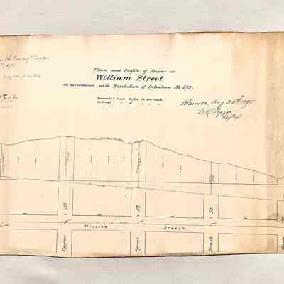 Plan and Profile of Sewer in William St, 1895