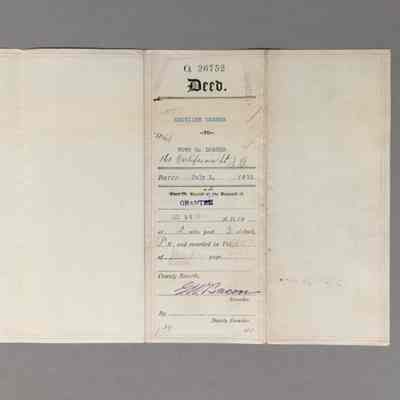 Deed for property at Van Buren and Fountain Streets, 1911