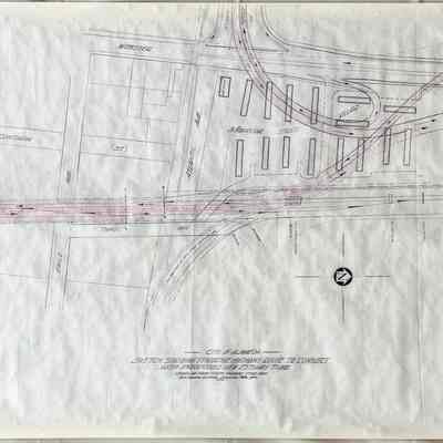 Sketch showing tentative Highway Route, 1950