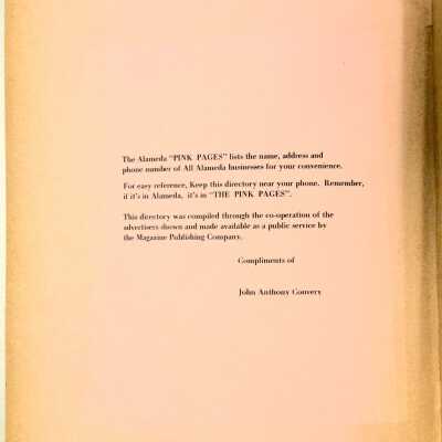 Inside of cover page