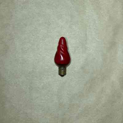Vintage Christmas Red Glass Light Bulbs, c. 1960s