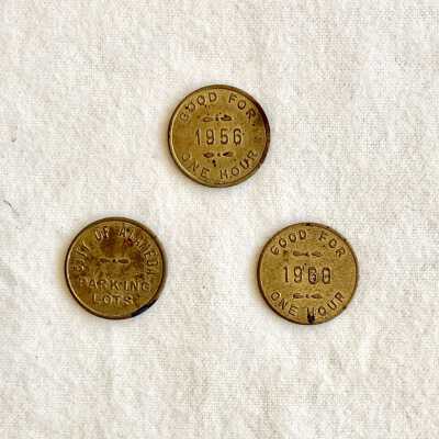 Brass City Parking Lot Tokens, 1956, 1960