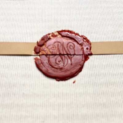 Wax seal on verso of envelope