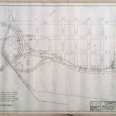 Street Map and copy of Fernside Boulevard Extension, 1954