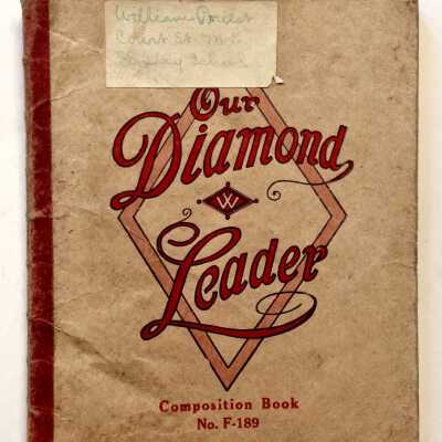 Court Street Methodist Sunday School Composition book of William Priest, 1926