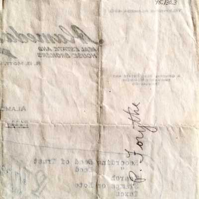 Name on verso: Forsythe