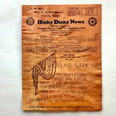 News Bulletin of American Legion Post #9, 1942