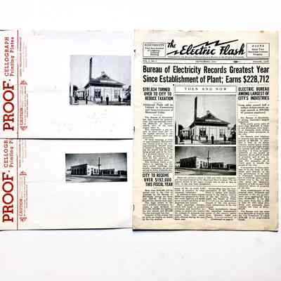 The Electric Flash, Vol 1, No. 1, and image proof sheets, 1935