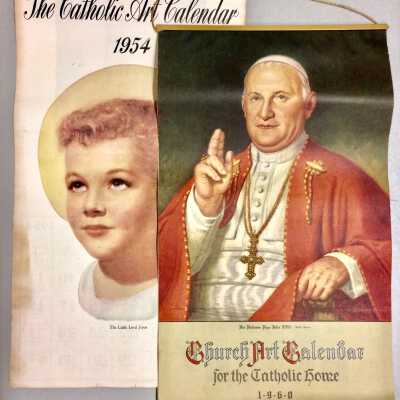 Religious Art Calendars for St. Neri Church, 1954, 1960