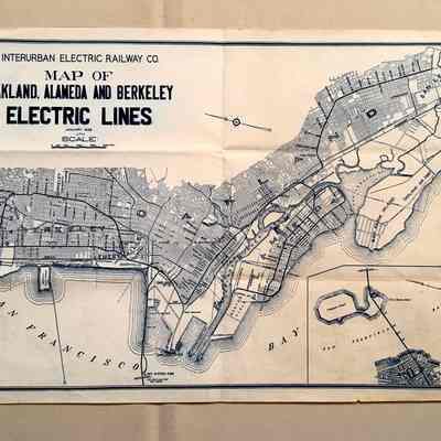 Map 'Electric Lines', by Inner Urban Electric Railway Company, 1939