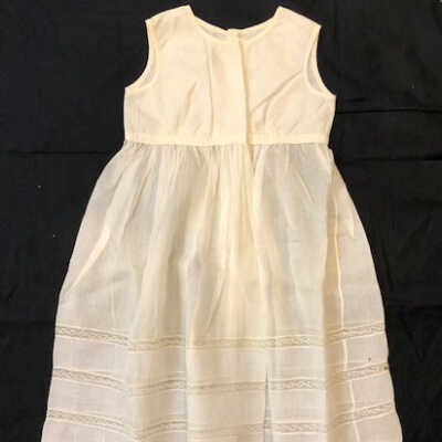 Baby Petticoat with ruffle hem & lace inserts, c. 1900s