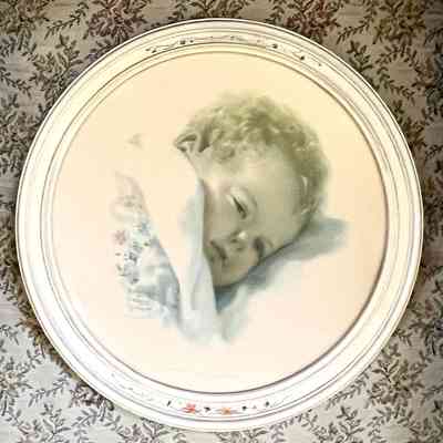 Circular lithographic print 'On Dreamland's Border' by Bessie Pease Gutman, 1925
