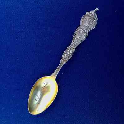 Silver souvenir spoon from Alameda of Marion Lego, c. 1900