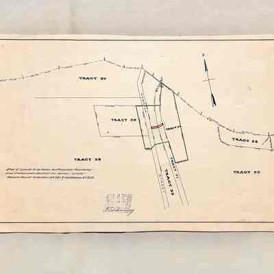 Map of proposed roadway from Webster Street to Unified Engineering Works, 1909