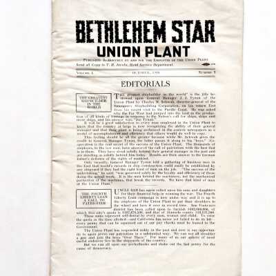 'Bethlehem Star' magazine, October 1918 edition, 1918