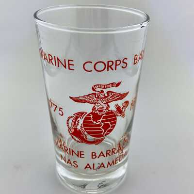 Marine Corps Ball Souvenir glass tumbler, NAS, 1978