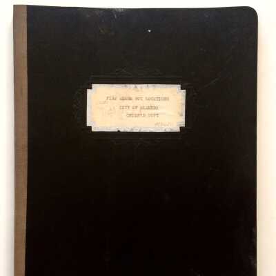 Xerox copies of 'Fire Alarm Box Locations', 1958