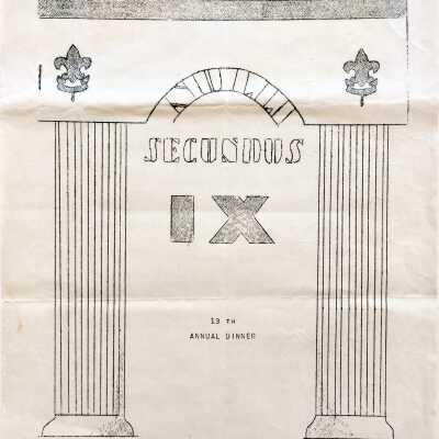 Program for a dinner of Troop #9 Alameda Boy Scouts, 1932