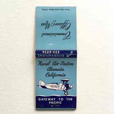 Matchbook Cover from the Commissioned Officers' Mess, c. 1940