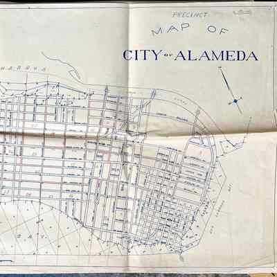 Map of Alameda Precinct Lines, 1924