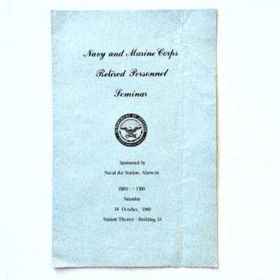 Program Seminar for Retired Personnel, NAS, 1980