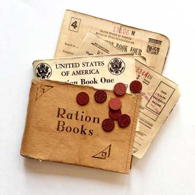 War Ration stamp books of the Martin family, c. 1942-1945