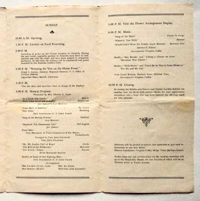 Program for 21st Annual Garden Show, 1943