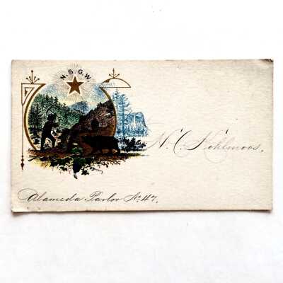NSGW Calling card for H.C. Kohlmoos, c. 1880