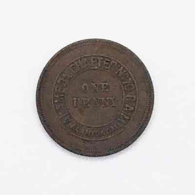 Copper Token. Alameda Masonic Lodge Chapter No. 70, RAM, prior 2009