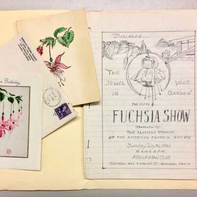 Draft Program 'The Jewel in Your Garden' fuchsia show, Fuchsia Society, 1961