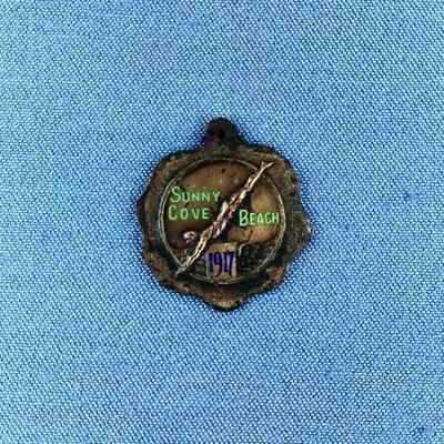 220 Yards swimming Medal won by George Mitchell at Sunny Cove Beack, 1917