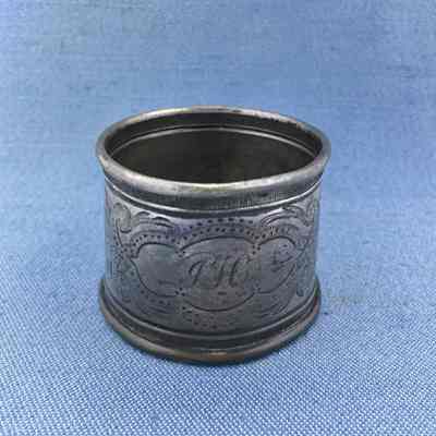 Initialed napkin ring of James Hanson, Master Mariner, c. 1870